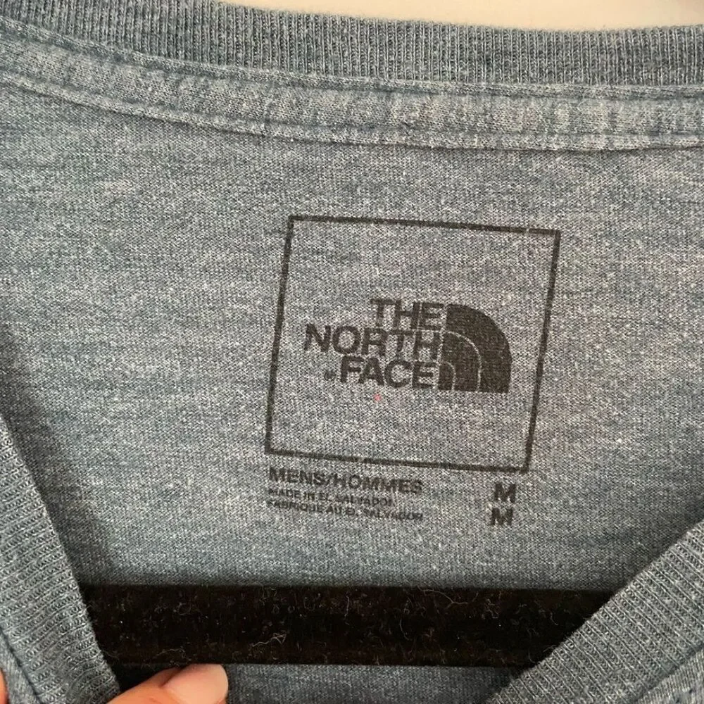 THE NORTH FACE shirt blue Half Dome Triblend Mens T-Shirt size medium